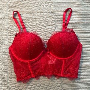 Victoria secret red corset bra 32D